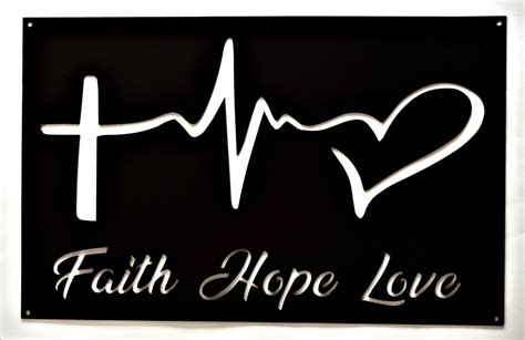 Faith Hope Love Wall Art – Knob Creek Metal Arts