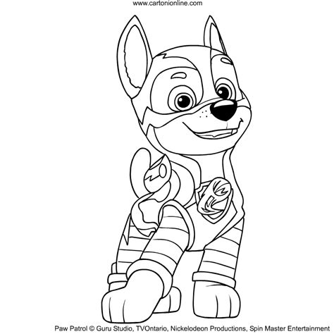 Ausmalbilder Mighty Pups Chase Paw Patrol Mighty Pups Coloring Pages ...