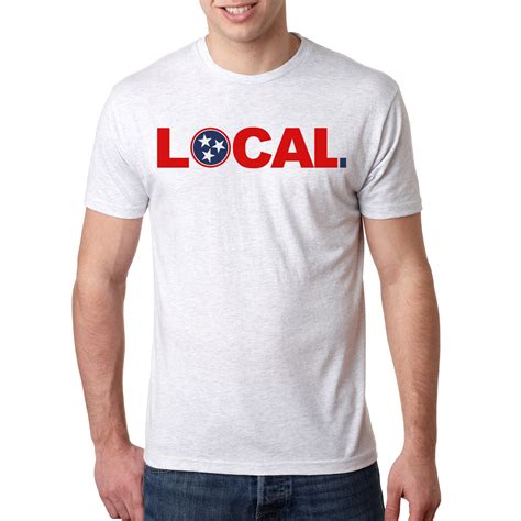 Adult Tennessee Local White T-Shirt - TN Tri Star State Flag Tee Gift - Tennessee Shirt Company