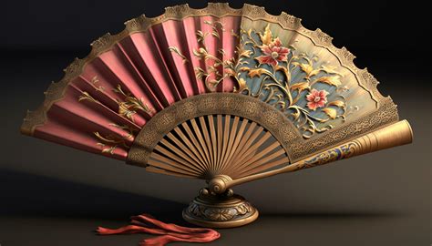 Colorful Traditional Chinese Fan with Floral Design 24071310 Stock Photo at Vecteezy