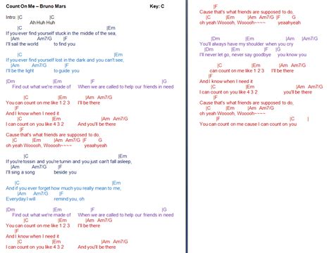 TalkingChord.com: Bruno Mars - Count On Me (Chords)