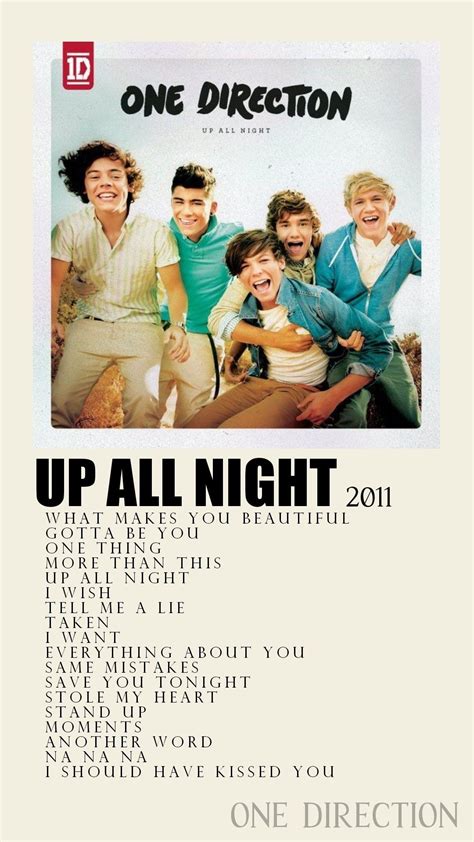 •one direction• Album Up all night, lista canciones One Direction ...