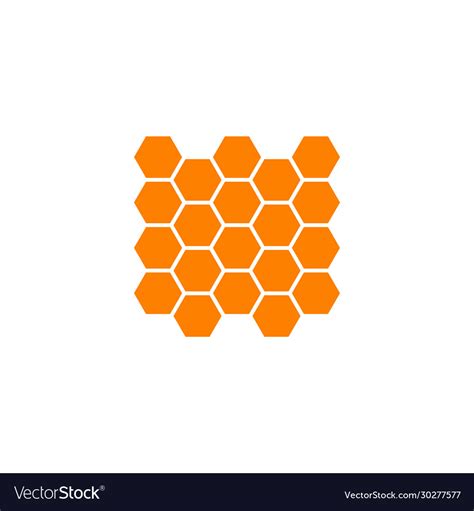 Honeycomb icon logo design template Royalty Free Vector