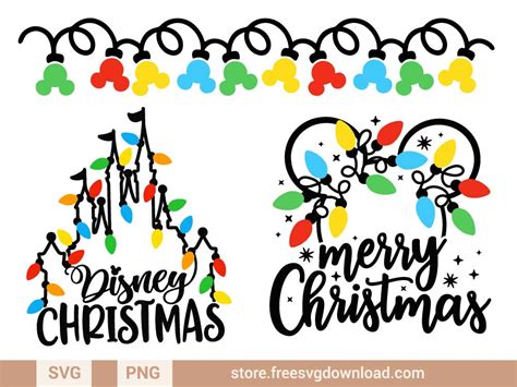 Mickey Christmas Lights SVG Bundle (FSD-K36) - Store Free SVG Download