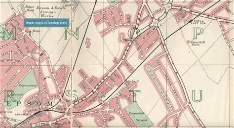 Map of Epsom, London