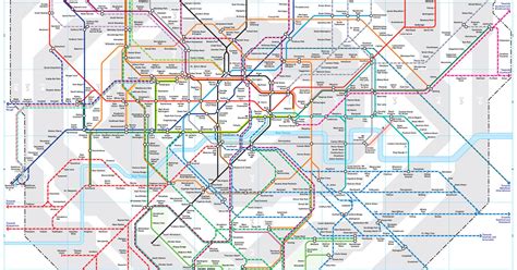 Map of London commuter rail: stations & lines