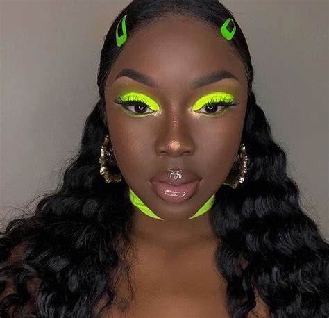 Pin by Banginpins on Pretty beats | Green makeup, Black makeup, Dark skin makeup