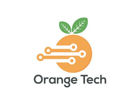 orange tech logo design Vector template 18801481 Vector Art at Vecteezy