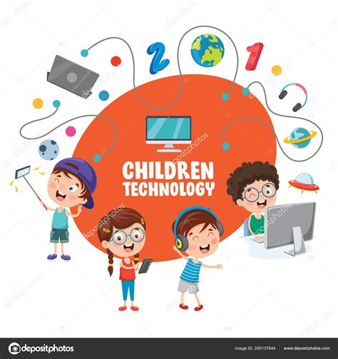 Vector Illustration Children Technology Stock Vector Image by ©yusufdemirci #260137644