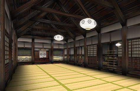 Dojo: floor, wood, lights Japanese Dojo, Japanese House, Japanese ...