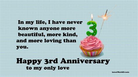 49+ Third Anniversary Quotes Background