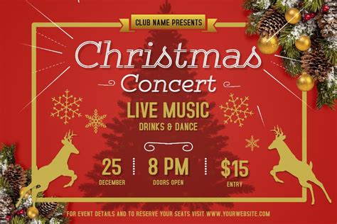 Christmas Concert Poster | Christmas concert, Christmas poster, Live ...