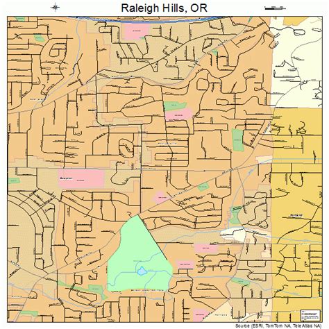 Raleigh Hills Oregon Street Map 4160900