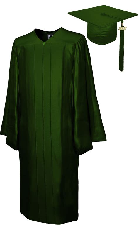 SHINY FOREST GREEN CAP AND GOWN-rs4251465611119