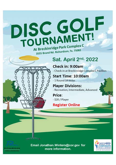 Richardson Disc Golf Tournament (2022, City of Richardson) · Disc Golf ...