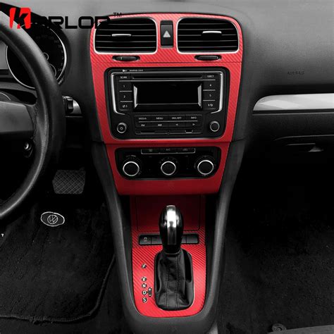 Volkswagen Golf 6 MK6 GTI Interior Central Control Panel Carbon Fiber Protection Stickers Decals ...