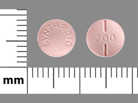 SYNTHROID 200 Pill Pink Round 7mm - Pill Identifier