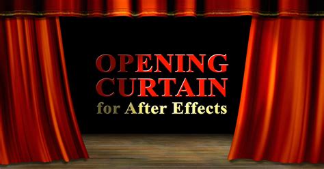 Opening Curtain Effect for After Effects | Creation Effects