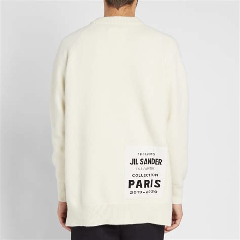 Jil Sander Logo Patch Crew Knit Natural | END. (AU)