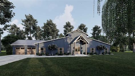 Barndominium House Plan - 5 Bedrooms, 3 Bath, 3246 Sq Ft Plan 12-1616