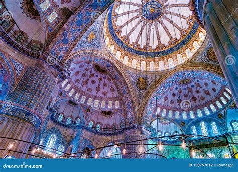 Interior of the Blue Mosque, Istanbul. Turkey Stock Photo - Image of ...