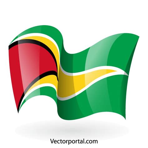 Guyana national flag Royalty Free Stock SVG Vector and Clip Art