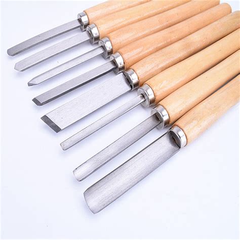 8X High-carbon Steel Wood Lathe Chisel Set Woodworking Tools Bowl ...