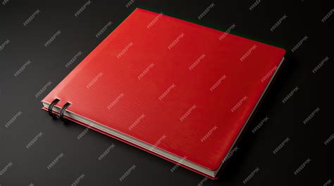 Premium AI Image | a red book with a white label that says " the red " on the cover.