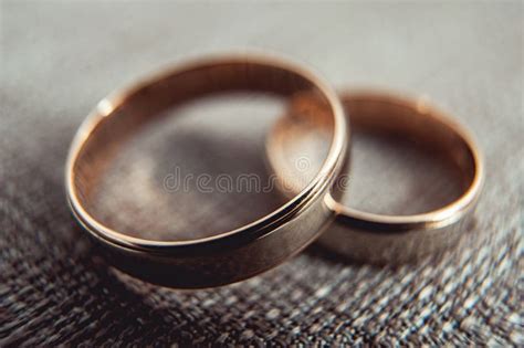 Classic Gold Wedding Rings on a Textile Stock Photo - Image of occasion, beauty: 88746090