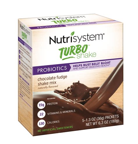 Nutrisystem Turbo Shake Mix, Chocolate, 1.3 Oz, 5 Packets - Walmart.com