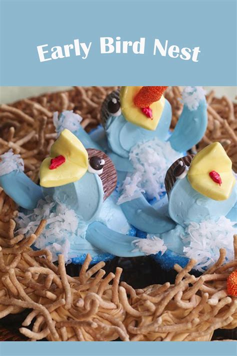 Open wide and try this adorable bird nest dessert with your little ones this weekend! There's ...