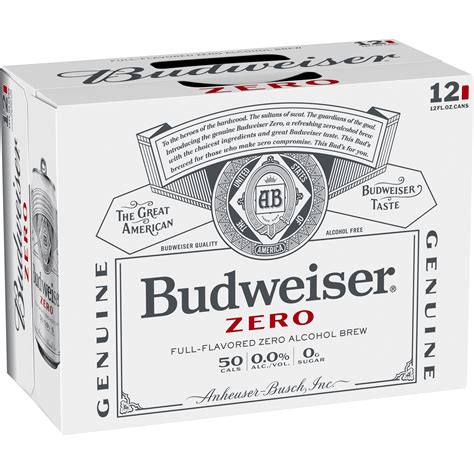 Budweiser Zero Non-Alcoholic Beer, 12 Pack 12 fl. oz. Cans - Walmart.com - Walmart.com