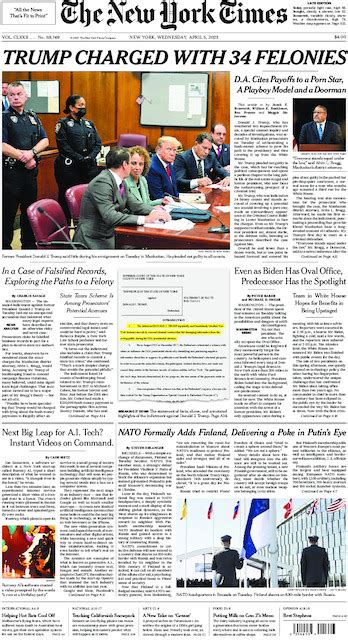 The New York Times in Print for Wednesday, April 5, 2023 - The New York ...