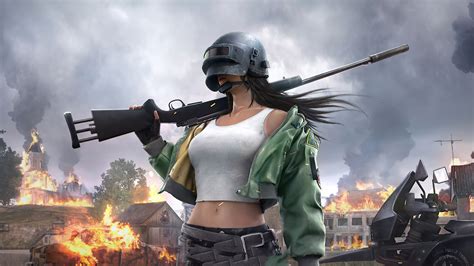 Download wallpaper 1920x1080 pubg, helmet girl, 2020, full hd, hdtv, fhd, 1080p wallpaper ...