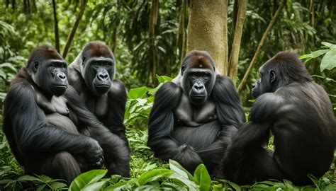 How do gorillas interact with each other in the wild?