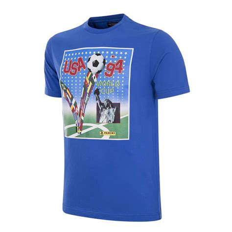 Panini World Cup 1994 Casual T-shirt Blue | Vintage Football Club