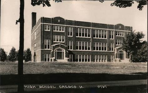 High School Cresco, IA Postcard