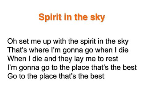 PPT - Spirit in the sky PowerPoint Presentation, free download - ID:5537675