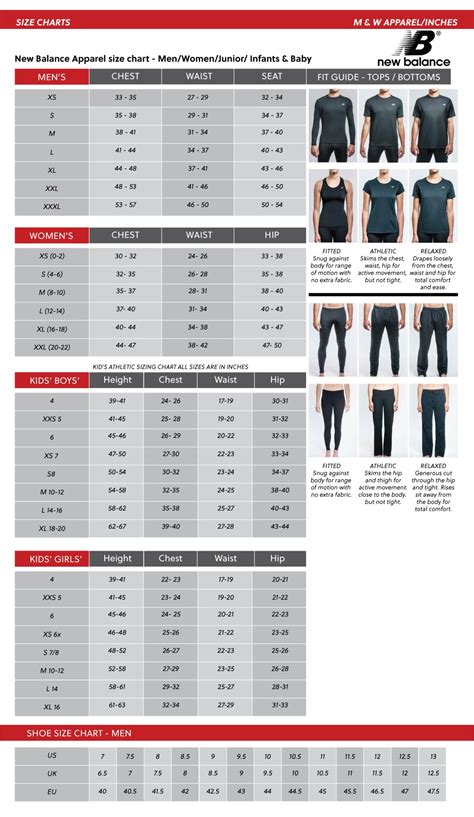 Apparel Sizing Chart