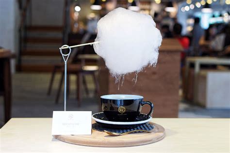 This Shanghai Cafe Is Serving Coffee With A Cotton Candy Cloud That Rains Sugar Into Your Cup ...