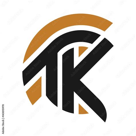 letter logo vector. t and k logo. helmet of knight logo. Stock Vector | Adobe Stock