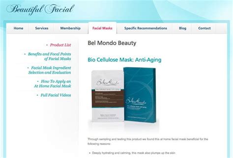 Beautifulfacial.com thinks Bel Mondo Masks are Beautiful! - Bel Mondo Beauty