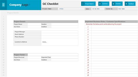 Excel Check List Template