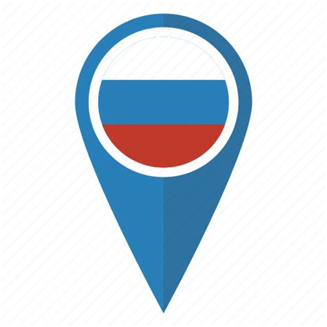 Flag, location, map, pin, pointer, russia, russian icon