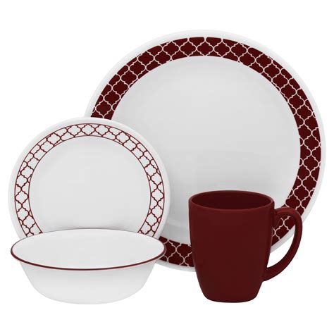 Corelle 16-Pc. Dinnerware Set - Crimson Trellis