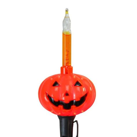 Northlight Orange Pumpkin Halloween Bubble Light Set (Set of 10)-32274961 - The Home Depot