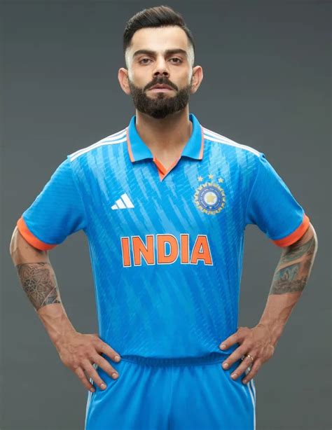 New India ODI World Cup Jersey 2023- Indian Cricket Adidas One Day International Kit 2023-24 ...