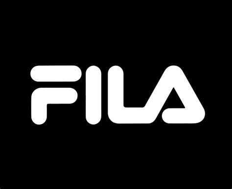 Fila Brand Logo Symbol White Design Clothes Fashion Vector Illustration With Black Background ...