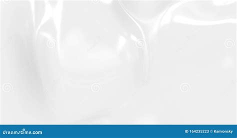 Liquid Abstract White Background. Smooth Glossy Texture 3D Rendering L Stock Illustration ...