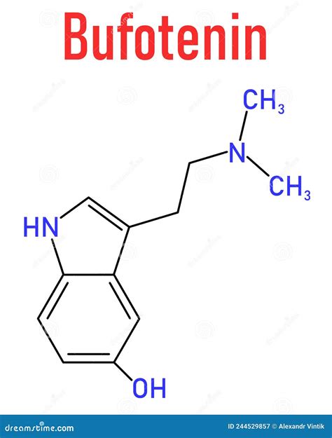 Bufotenin Molecule, Molecular Structure, Tryptamine Derivative, Ball And Stick 3d Model ...